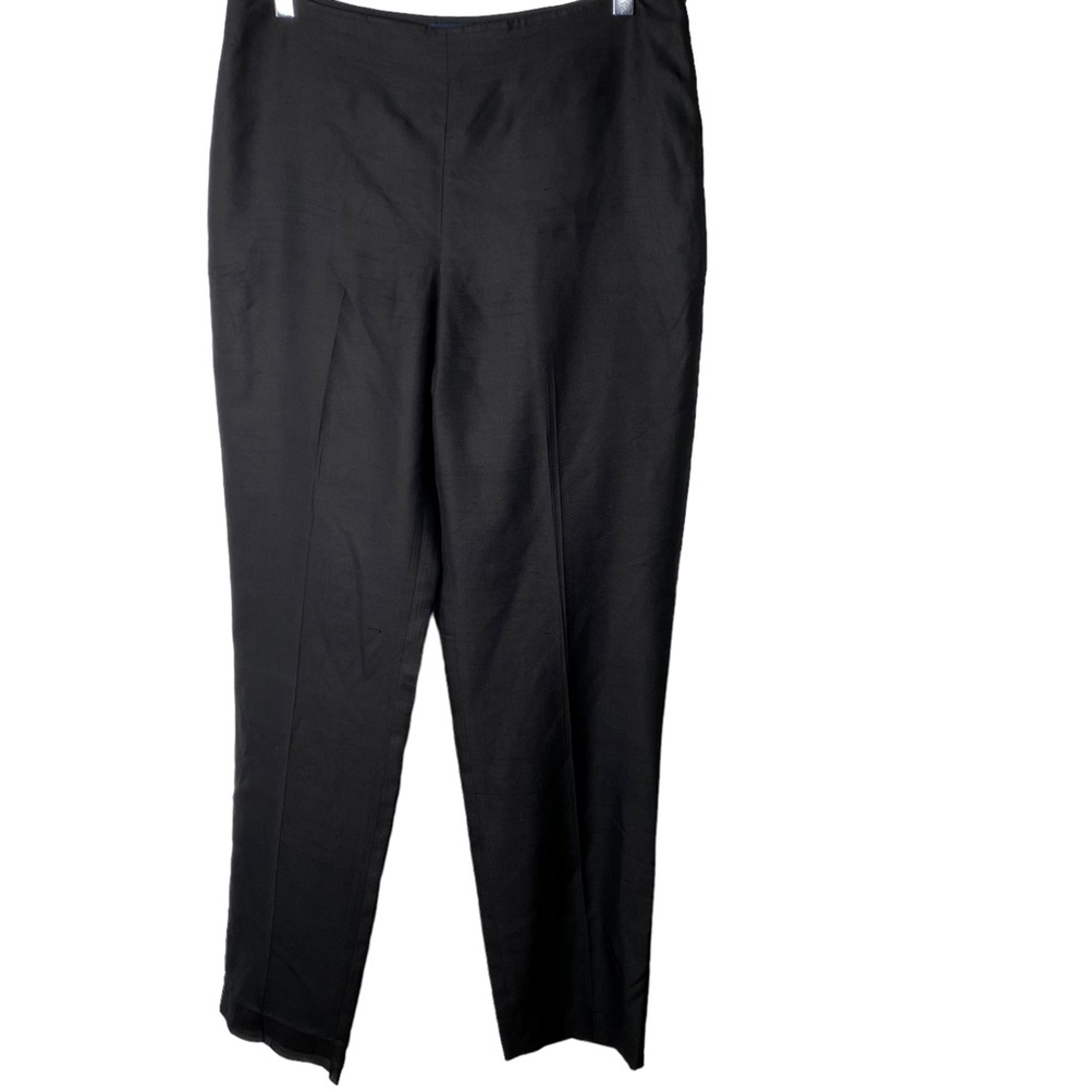 Ann Taylor Silk Pants Trousers Black Size 10 - Picture 4 of 7